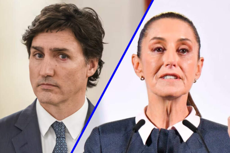 Claudia Sheinbaum y Trudeau presidente de canada T-MEC